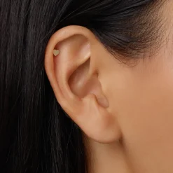 Online Micro Heart Helix Single Stud Earring in 10k Gold Best Selling Gifts | Gifts For Her
