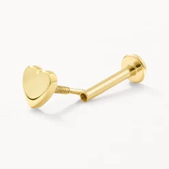 Online Micro Heart Helix Single Stud Earring in 10k Gold Best Selling Gifts | Gifts For Her