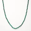 Online Micro Malachite Bead Necklace in Gold Gifts For Him | Natural Gemstones