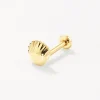 Discount Micro Shell Helix Single Stud Earring in 10k Gold Earrings | Studs