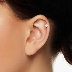 Fashion Micro Star Helix Single Stud Earring in Silver Gifts For Him | Symbolic Jewellery