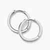 Online Midi Charm Huggie Earrings in Silver Gifts For Her | 925 Sterling Silver