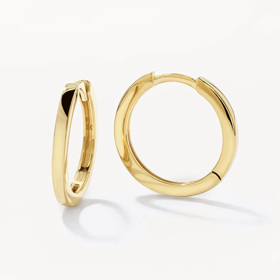 Best Midi Charm Huggie Earrings in 10k Gold Gifts For Him | Gifts For Her
