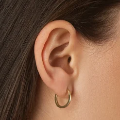Best Midi Charm Huggie Earrings in 10k Gold Gifts For Him | Gifts For Her
