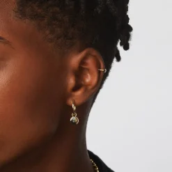 Best Midi Charm Huggie Earrings in 10k Gold Gifts For Him | Gifts For Her