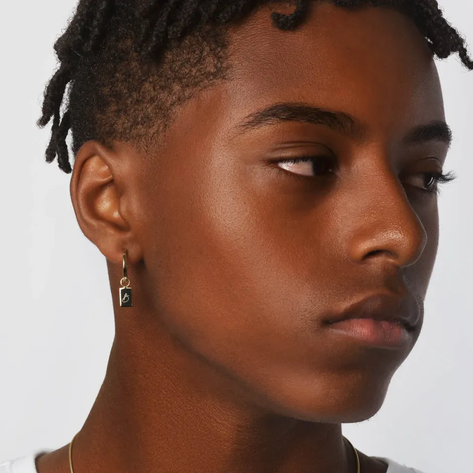 Best Midi Charm Huggie Earrings in 10k Gold Gifts For Him | Gifts For Her