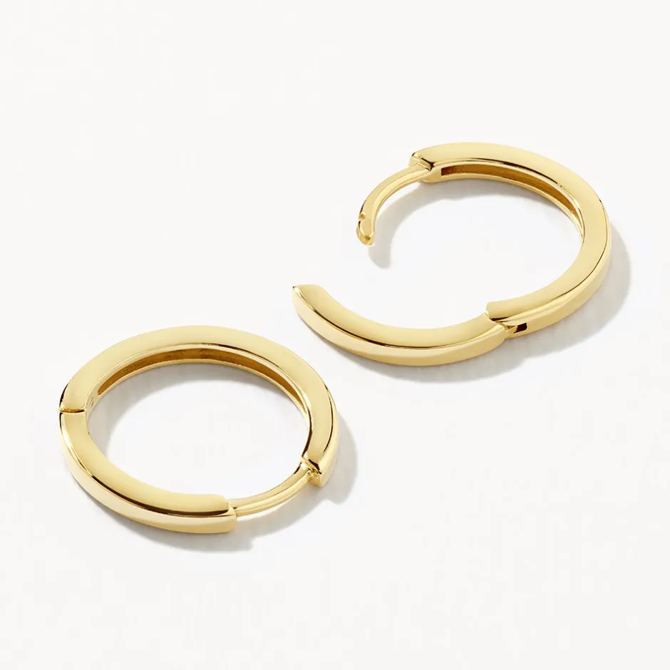 Best Midi Charm Huggie Earrings in 10k Gold Gifts For Him | Gifts For Her