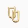 Discount Midi Charm Paperclip Huggie Earrings in 10k Gold Gifts For Her | 10k Gold