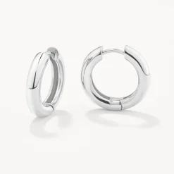 New Midi Curve Hoop Earrings in Silver Best Friend Gifts | Under $150