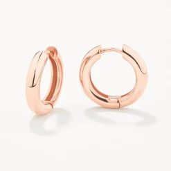 Outlet Midi Curve Hoop Earrings in Rose Gold 18k Fine Rose Gold Plated | Earrings