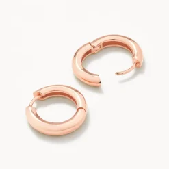 Outlet Midi Curve Hoop Earrings in Rose Gold 18k Fine Rose Gold Plated | Earrings
