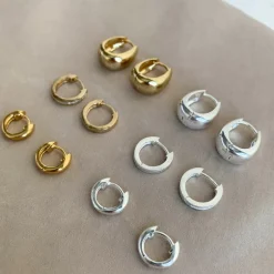 Online Midi Huggie Earrings in Gold Best Friend Gifts | Under $150