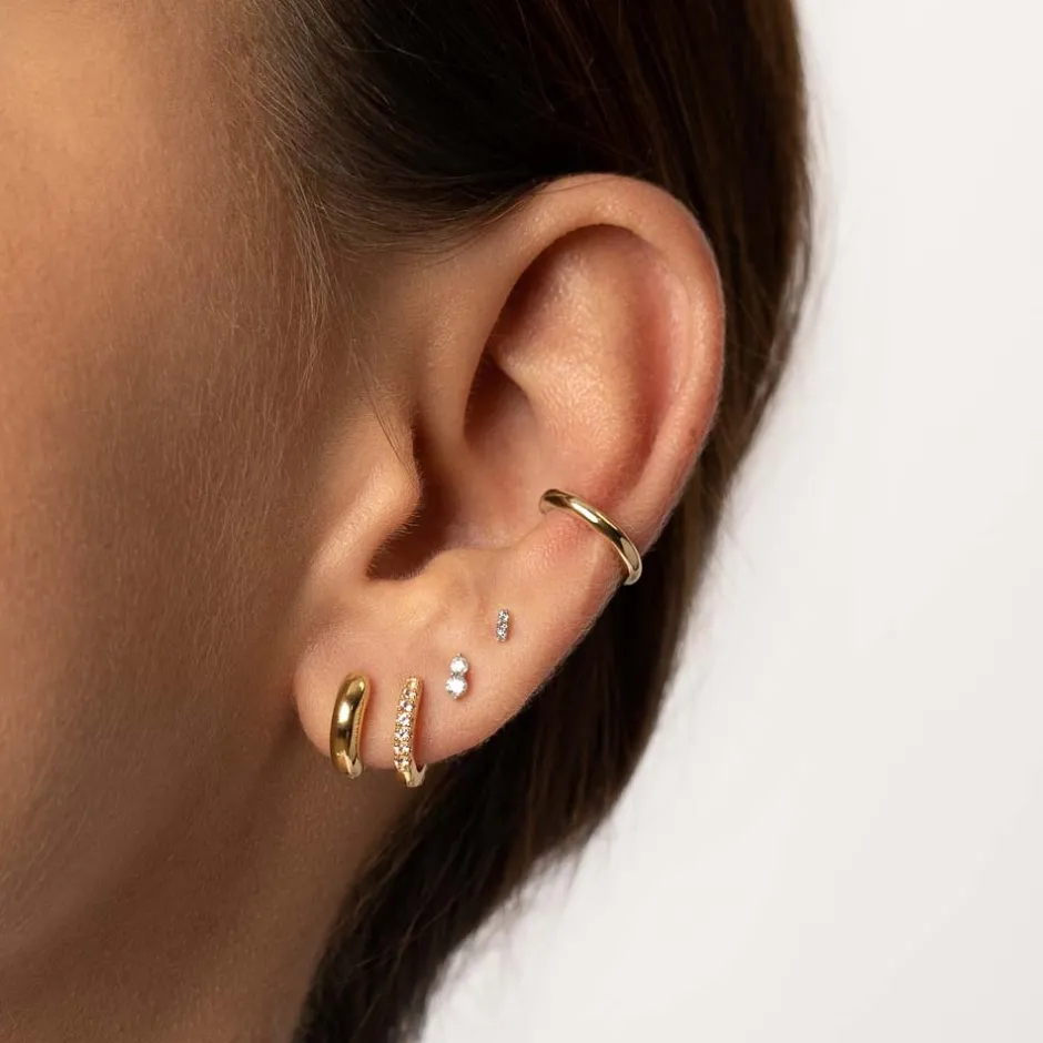 Online Midi Huggie Earrings in Gold Best Friend Gifts | Under $150
