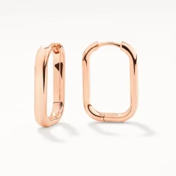 New Midi Paperclip Earrings in Rose Gold 18k Fine Rose Gold Plated | Earrings
