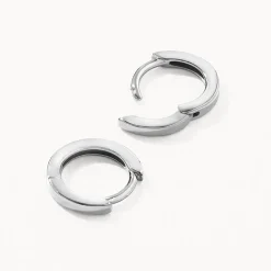 Hot Mini Charm Huggie Earrings in Silver 925 Sterling Silver | Unisex