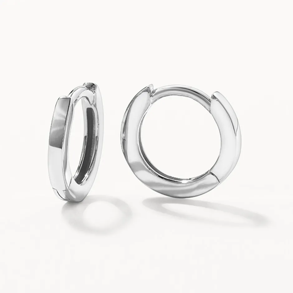 Hot Mini Charm Huggie Earrings in Silver 925 Sterling Silver | Unisex
