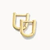 Best Mini Charm Paperclip Huggie Earrings in 10k Gold 10k Gold | Unisex