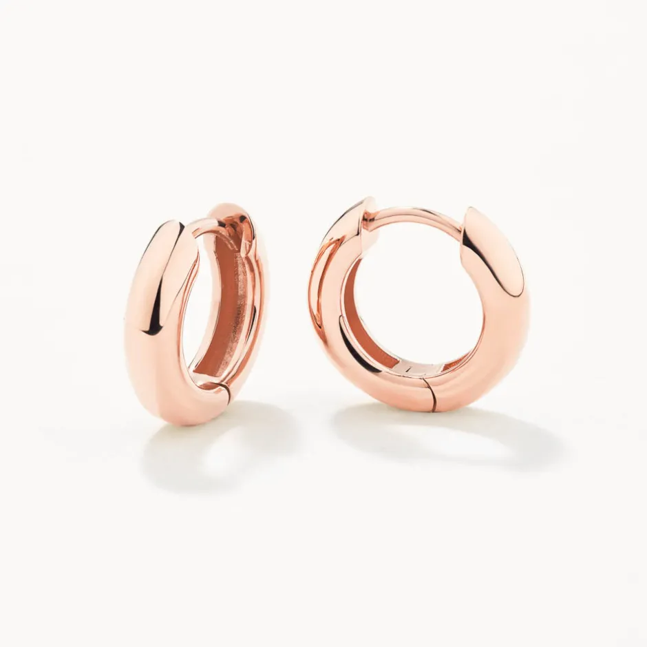 Hot Mini Curve Hoop Earrings in Rose Gold 18k Fine Rose Gold Plated | Earrings