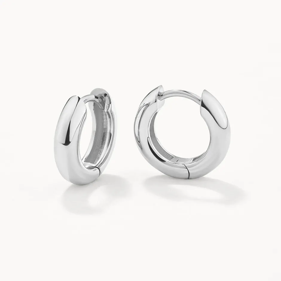 Best Mini Curve Hoop Earrings in Silver Best Friend Gifts | Under $150