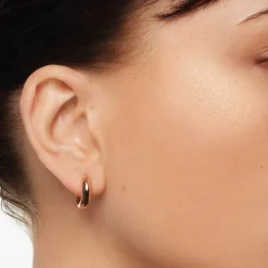 Hot Mini Curve Hoop Earrings in Rose Gold 18k Fine Rose Gold Plated | Earrings