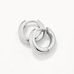 Best Mini Curve Hoop Earrings in Silver Best Friend Gifts | Under $150