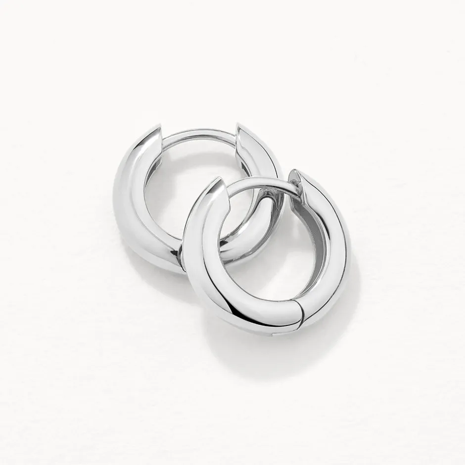Best Mini Curve Hoop Earrings in Silver Best Friend Gifts | Under $150