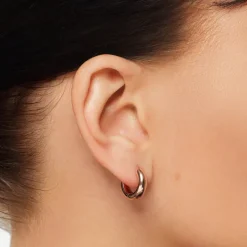 Hot Mini Curve Hoop Earrings in Rose Gold 18k Fine Rose Gold Plated | Earrings
