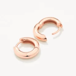 Hot Mini Curve Hoop Earrings in Rose Gold 18k Fine Rose Gold Plated | Earrings