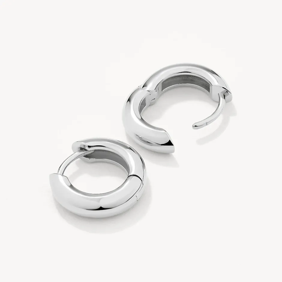 Best Mini Curve Hoop Earrings in Silver Best Friend Gifts | Under $150