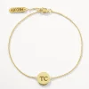 Discount Mini Engravable Circle Bracelet in Gold Engravable Jewellery | 18k Fine Gold Plated