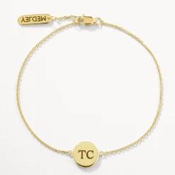 Discount Mini Engravable Circle Bracelet in Gold Engravable Jewellery | 18k Fine Gold Plated