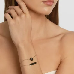 Discount Mini Engravable Circle Bracelet in Gold Engravable Jewellery | 18k Fine Gold Plated