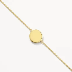 Discount Mini Engravable Circle Bracelet in Gold Engravable Jewellery | 18k Fine Gold Plated