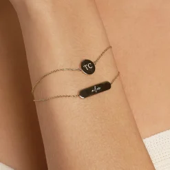 Discount Mini Engravable Circle Bracelet in Gold Engravable Jewellery | 18k Fine Gold Plated