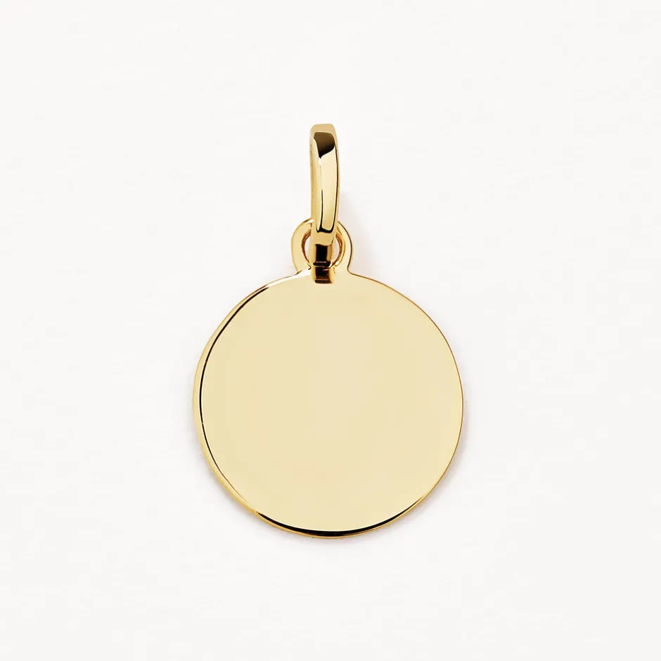 Fashion Mini Engravable Disc Necklace in 10k Gold Gifts For Her | Bridal Gifts