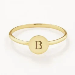 Outlet Mini Engravable Disc Ring in 10k Gold Best Selling Gifts | Gifts For Her
