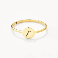 Outlet Mini Engravable Disc Ring in 10k Gold Best Selling Gifts | Gifts For Her