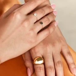 Outlet Mini Engravable Disc Ring in 10k Gold Best Selling Gifts | Gifts For Her