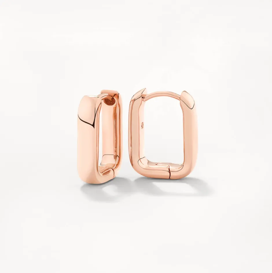 Sale Mini Paperclip Earrings in Rose Gold 18k Fine Rose Gold Plated | Earrings