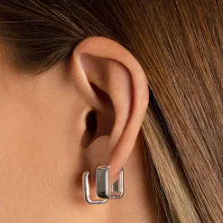 Clearance Mini Paperclip Earrings in Silver 925 Sterling Silver | Earrings
