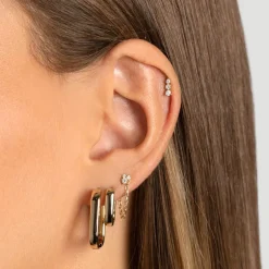 Clearance Mini Paperclip Earrings in Gold 18k Fine Gold Plated | Earrings