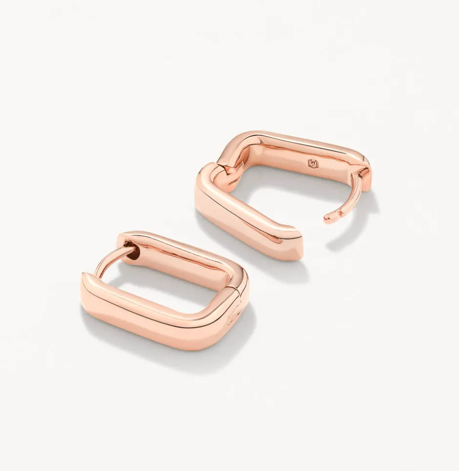 Sale Mini Paperclip Earrings in Rose Gold 18k Fine Rose Gold Plated | Earrings