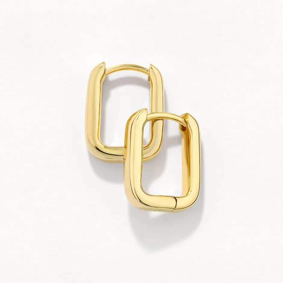 Clearance Mini Paperclip Earrings in Gold 18k Fine Gold Plated | Earrings