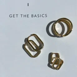 Clearance Mini Paperclip Earrings in Gold 18k Fine Gold Plated | Earrings