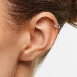 New Mini Rope Helix Huggie Earrings in Silver 925 Sterling Silver | Earrings