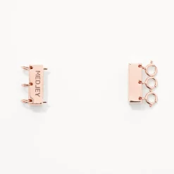 Online Multi Layered Necklace Connector in Rose Gold Under $150 | 18k Fine Rose Gold Plated