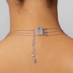 Outlet Multi Layered Necklace Connector in Silver Best Friend Gifts | Under $150
