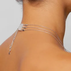 Outlet Multi Layered Necklace Connector in Silver Best Friend Gifts | Under $150