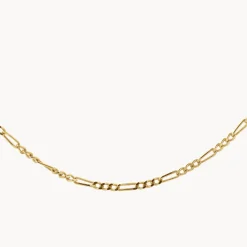 Fashion Oh So Fine Figaro Chain in Gold Gifts For Him | 18k Fine Gold Plated