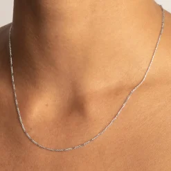 Hot Oh So Fine Figaro Chain Necklace in Silver Gifts For Him | 925 Sterling Silver